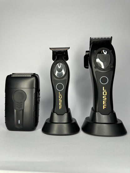 Combo Completo de Clipper X-PRO + Trimmer X-PRO + Shaver Black Edition