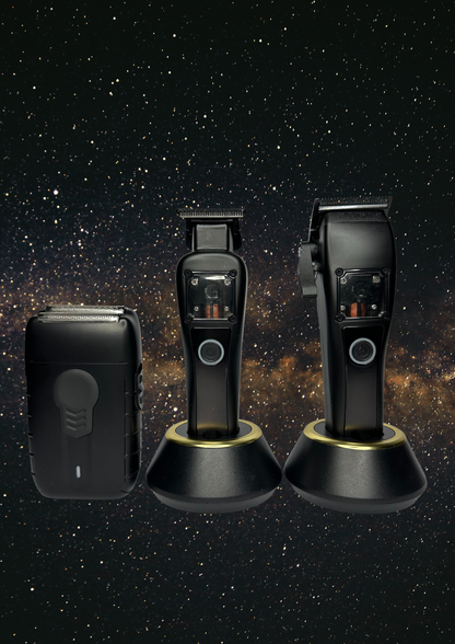 Combo Completo de Clipper ULTRA + Trimmer ULTRA+ Shaver Black Edition